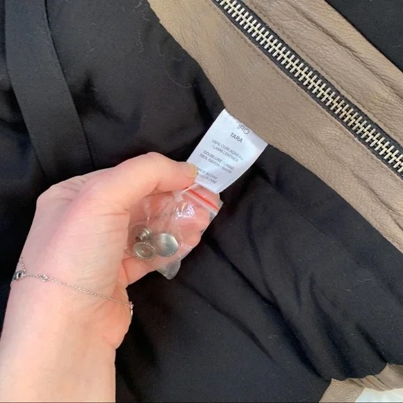 IRO Tara leather biker Moto jacket sz M motorcycle - Picture 9 of 14